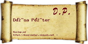 Dósa Péter névjegykártya